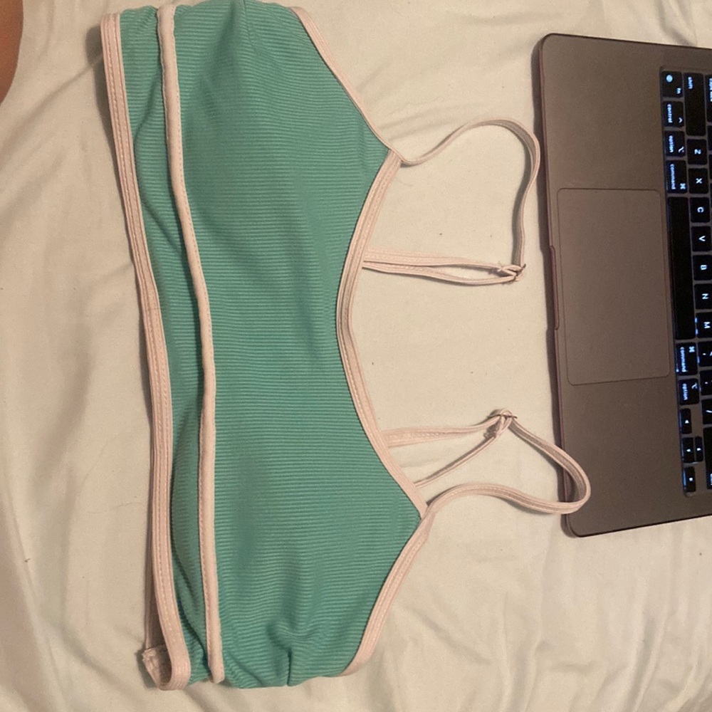 Teal bikini top